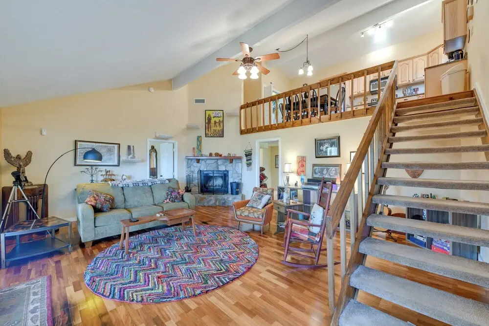 Franklin Cabin Deck with Smoky Mountain Views!
