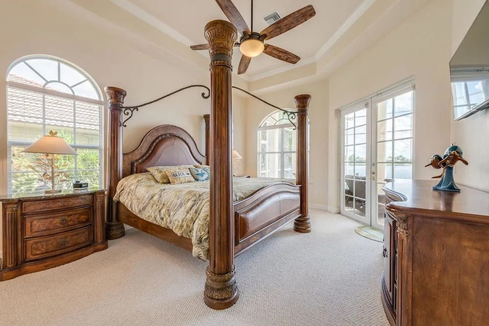 Waterfront home with pool, spa and 2nd floor balcony