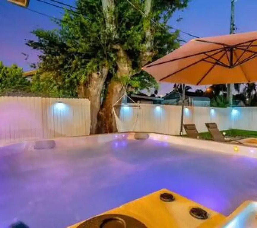 Family Fun Backyard Oasis Hot Tub Games BBQ