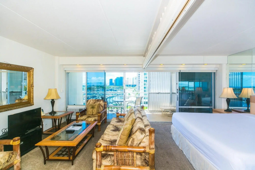 Spacious One Bedroom Harbor View Condos at Ilikai Marina With Private Balcony