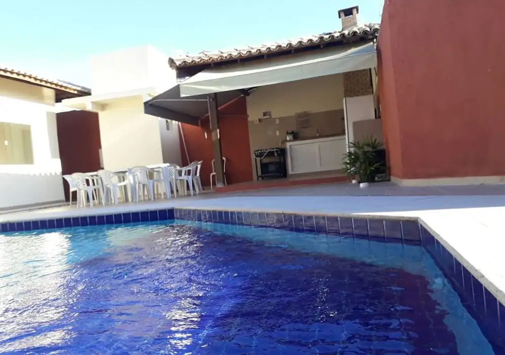 Casa com 4 quartos, piscina, churrasqueira na Praia de Mundaí