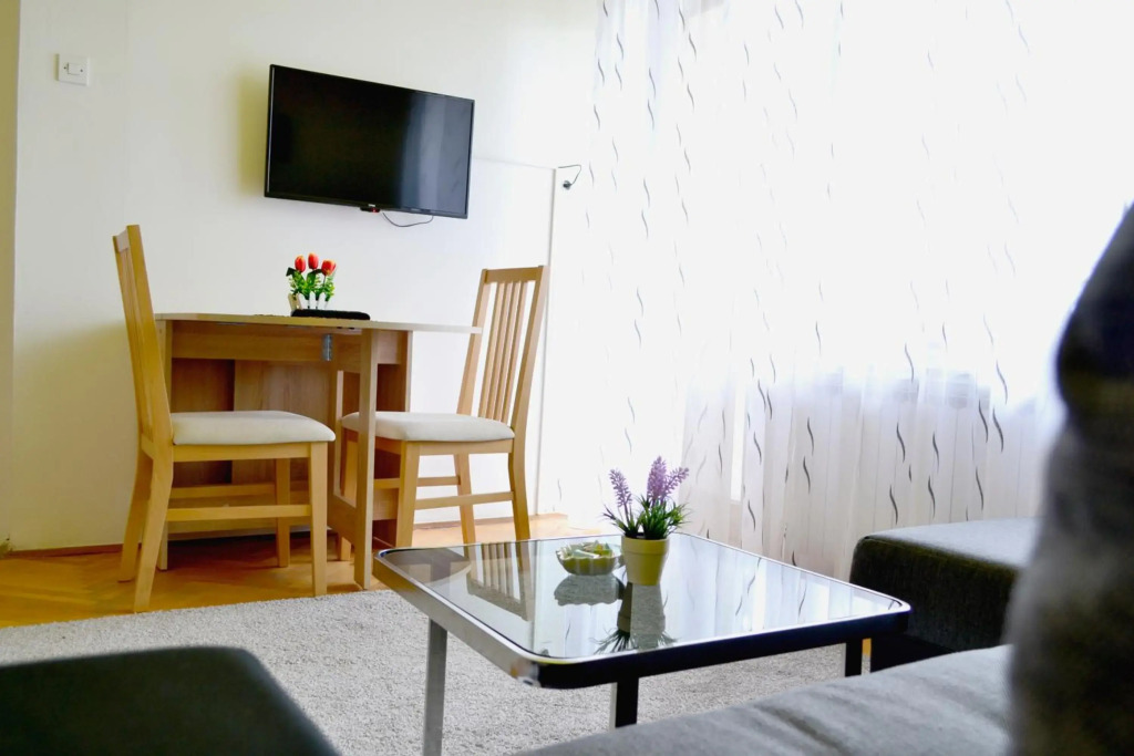 Riverside apartment #1. View over Fortress Kastel