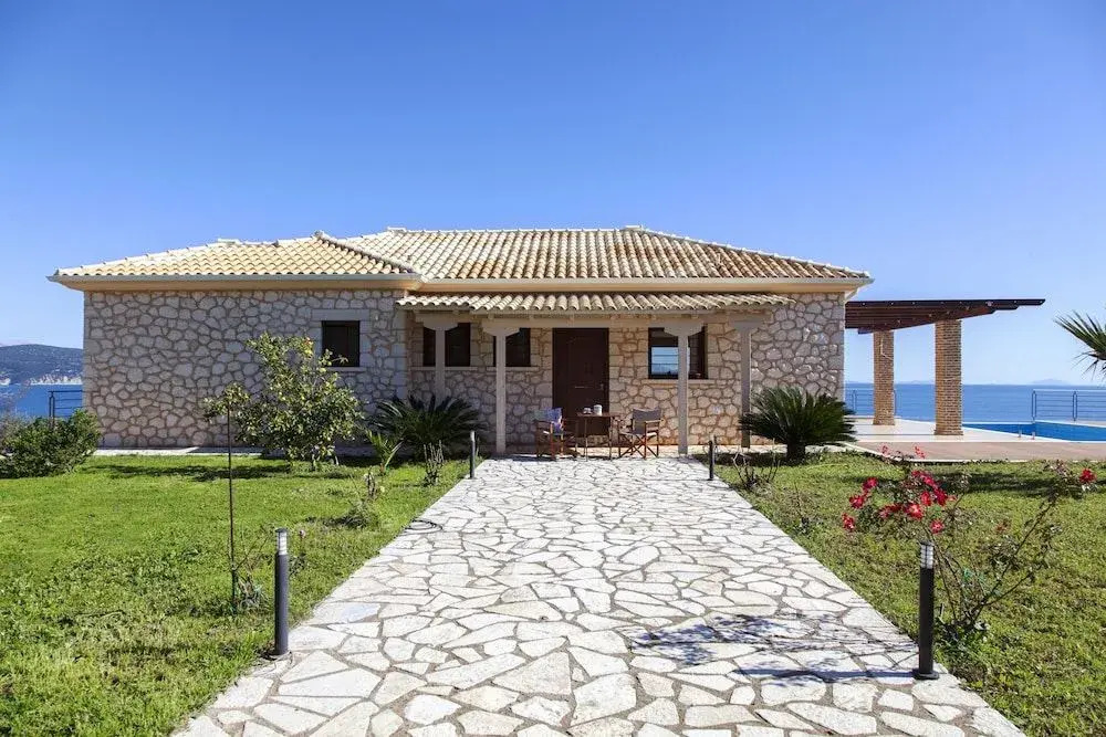Seafront Karavi Villa with private sea access - Iris Villas Lefkada