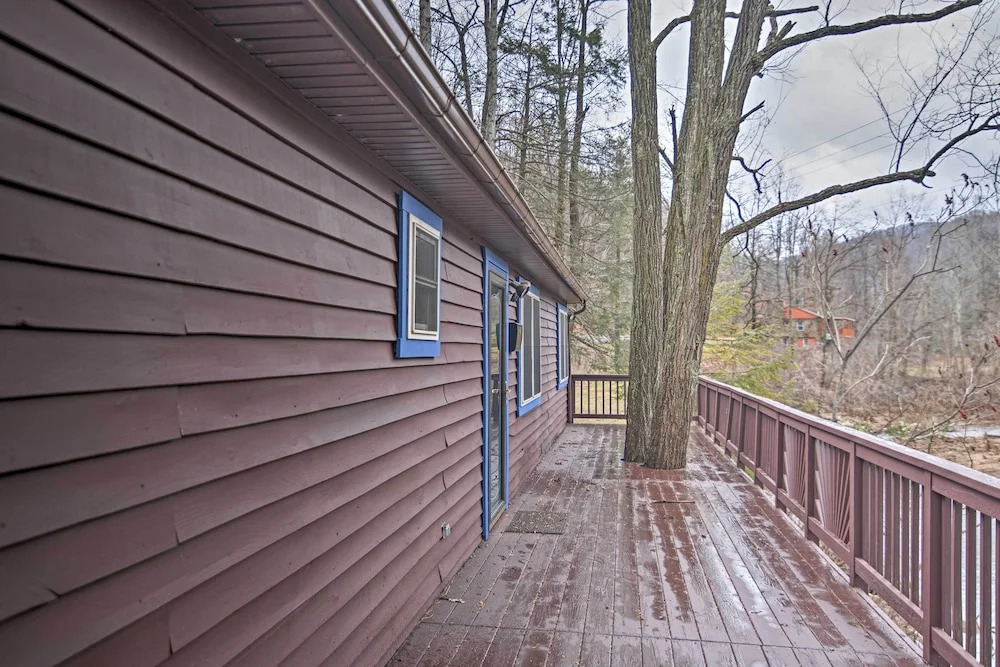 Riverfront Elkins Home w/ Fireplace & Deck!