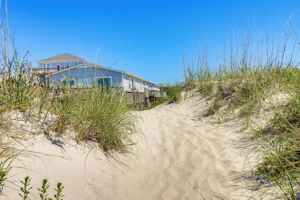 Oak Island Condo w/ Ocean View: Steps to Beach!