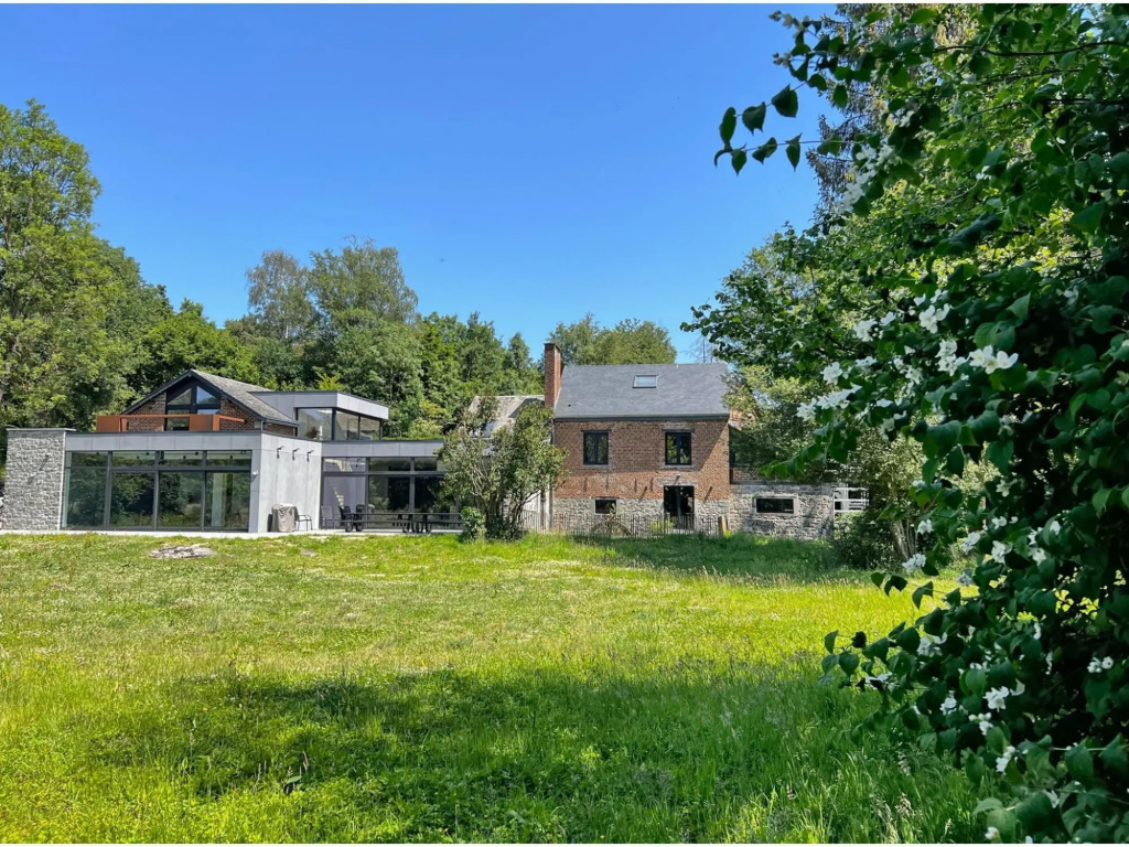 Water mill in Baillonville with swimming pool and sauna