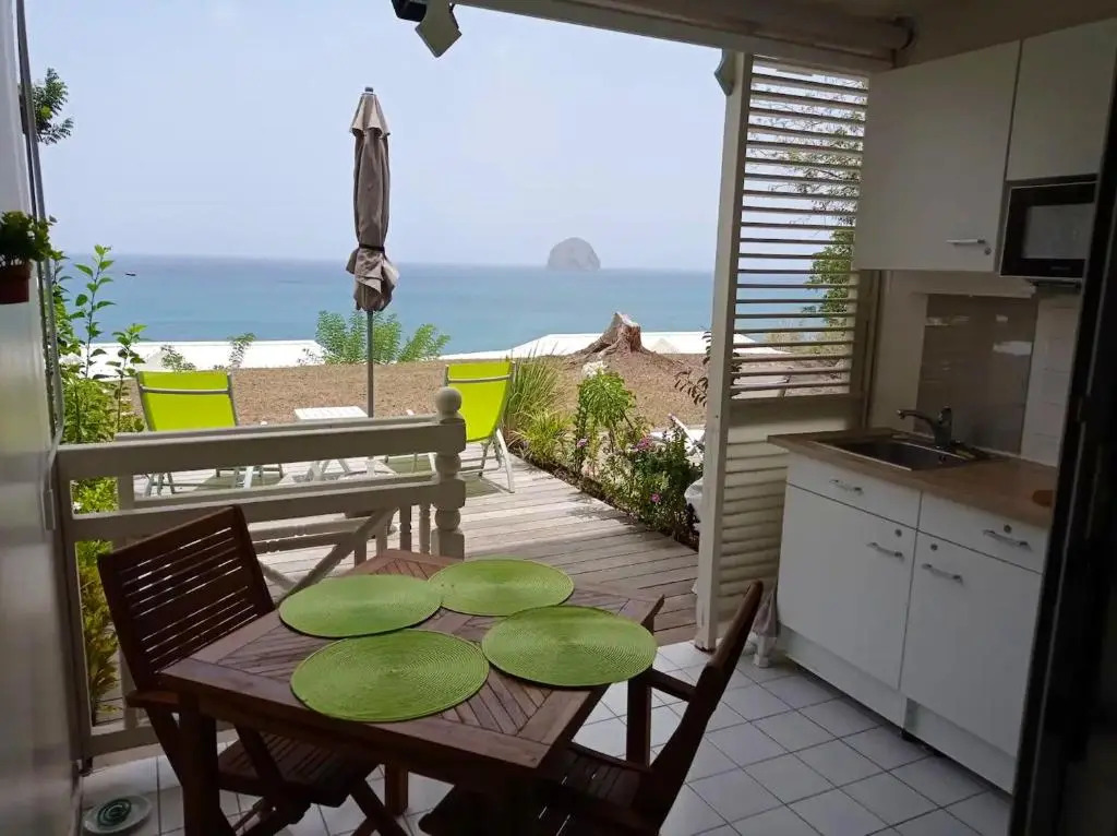 Studio avec vue sur la mer piscine partagee et jardin amenage a Le Diamant a 1 km de la plage