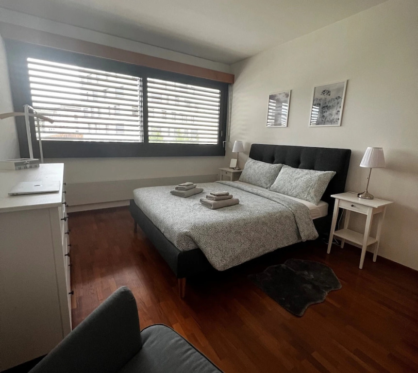 Lugano City Apartment in Cassarate Facing the Lake, 5min From the Centre