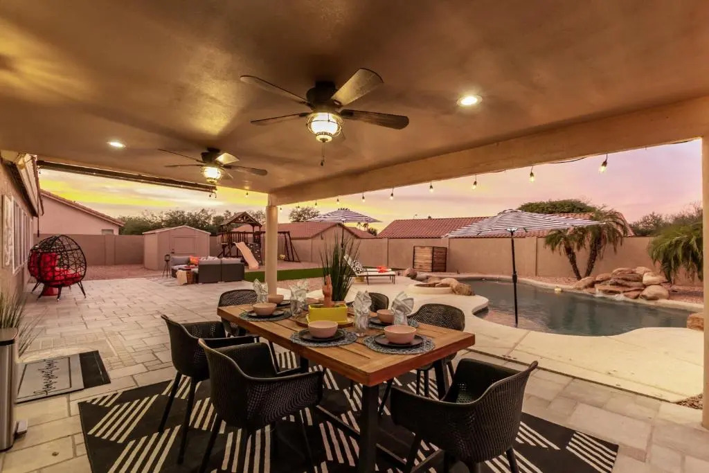 Phoenix Backyard Oasis Pool Home! Sleeps 12. Game Room And Kids Playset Too! 4 Bedroom Home by RedAwning