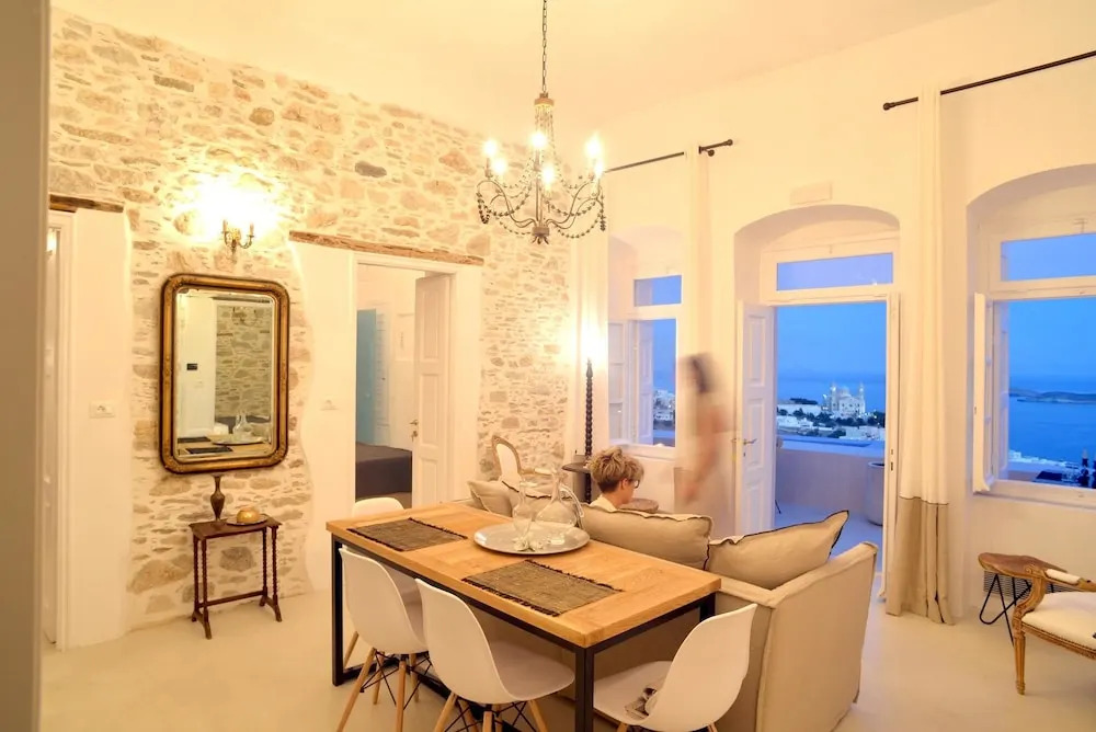 Apartment With 3 Bedrooms in Ano Syros, With Wonderful sea View, Terrace and Wifi