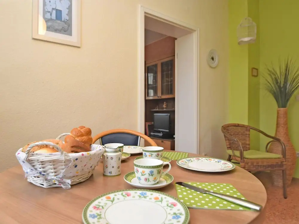 Apartment in Mülsen With Balcony, Heating, Garden Furniture