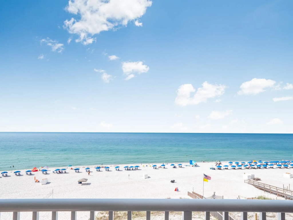 Beach Condo Destination in Orange Beach With Pool Gazebo and White Sands