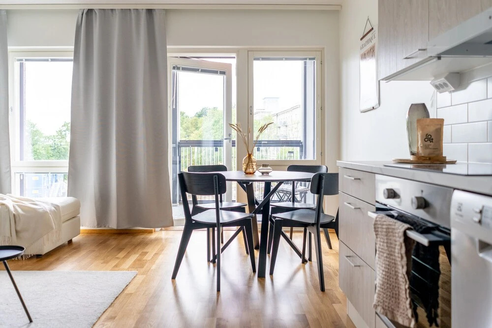 Private sauna and balcony in Kakola