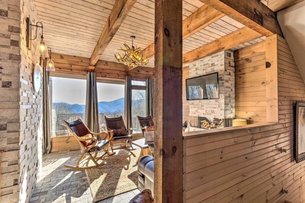 Golf, Sauna, Creek: Spectacular Smoky Mtn-view Gem