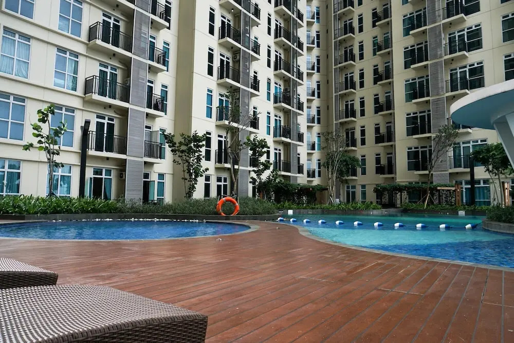 Furnished Studio with Pool View at Puri Orchard Apartment