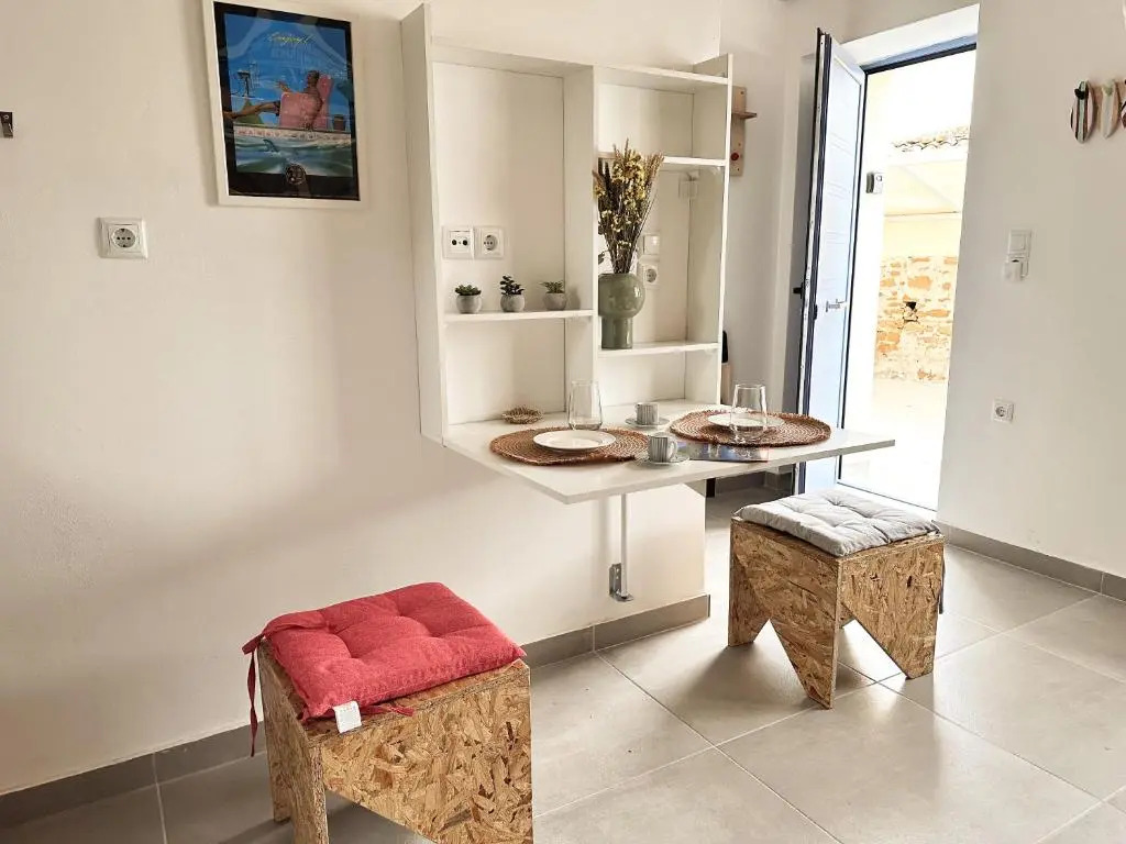Surf-themed stone house at Kalliopi