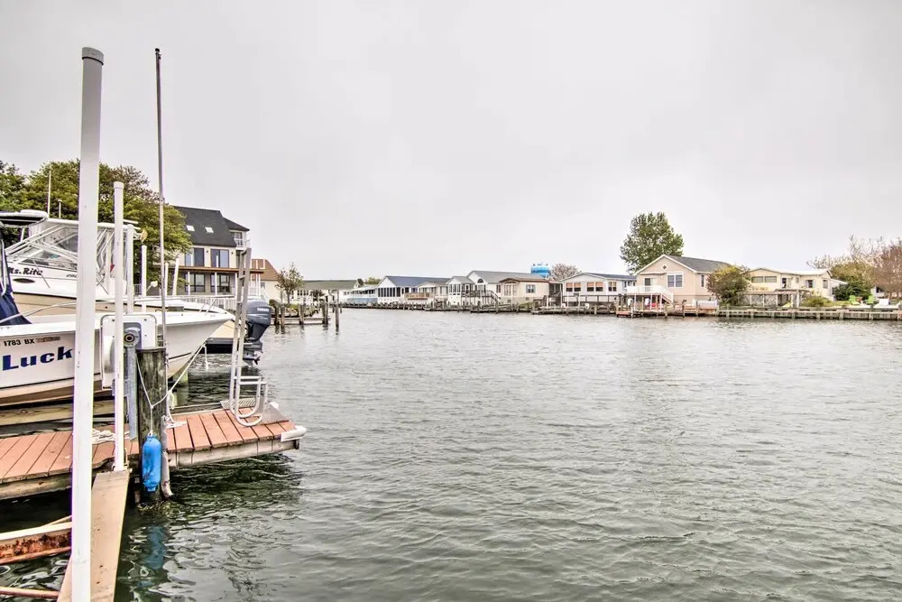 Walk to Maryland Beach: Canal-Front Escape w/ Dock