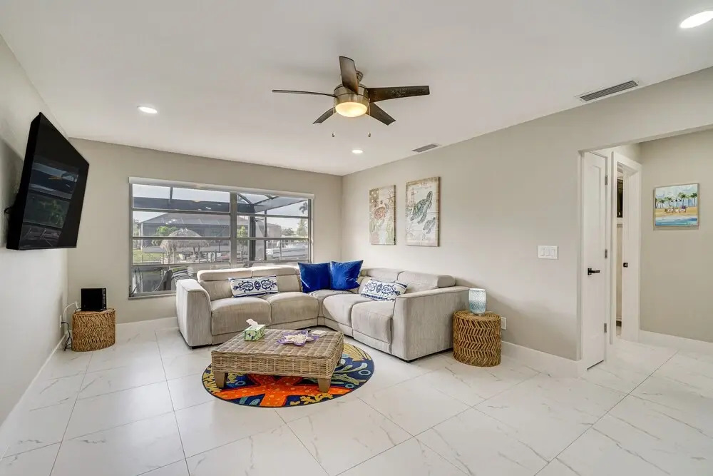 Canal-front Escape w/ Lanai & Pool in Cape Coral!
