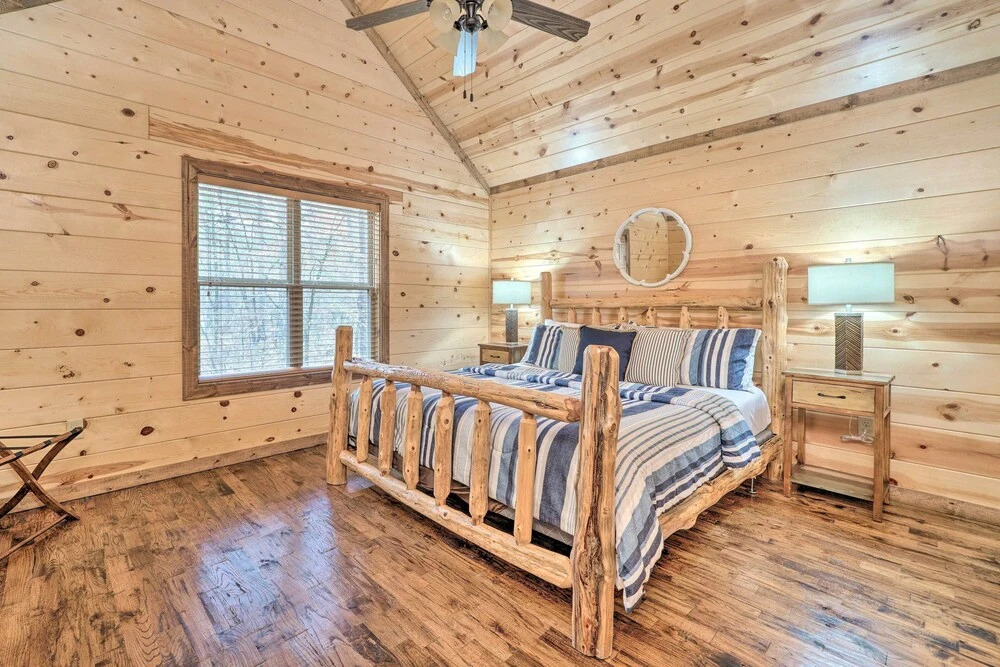 Expansive Broken Bow Cabin with Hot Tub and Playset!