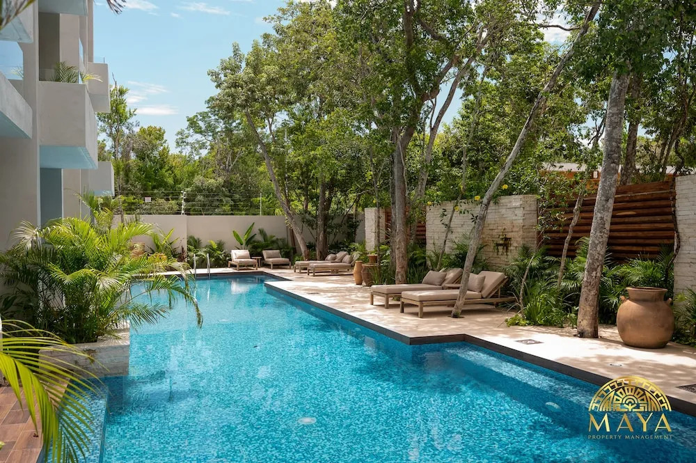 NHOA 112B Lux 1BR Condo Plunge Pool in Aldea Zama