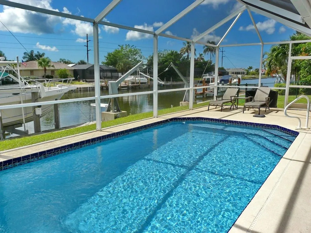 Pet-friendly home with pool and dock with gulf access