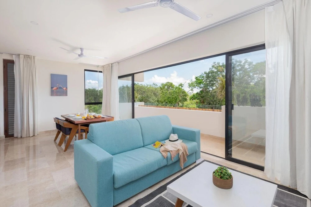 Modern 2 BR Apartment Aldea Zama Rooftop Pool Gym Cinema
