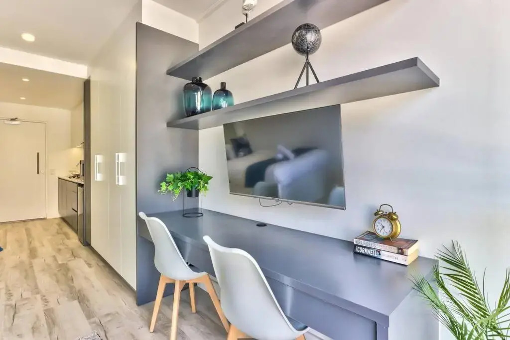 Arty Modern Design Studio with Balcony and Pool