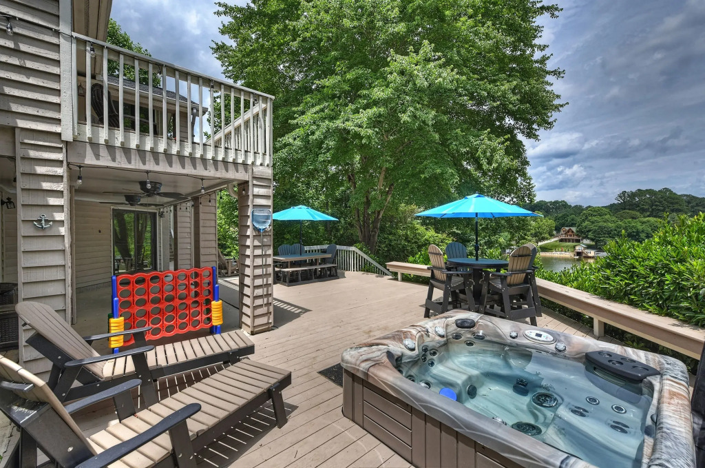 Lakefront w/ Private Dock + Hot Tub Pontoon Rental Butler Bliss by Avantstay