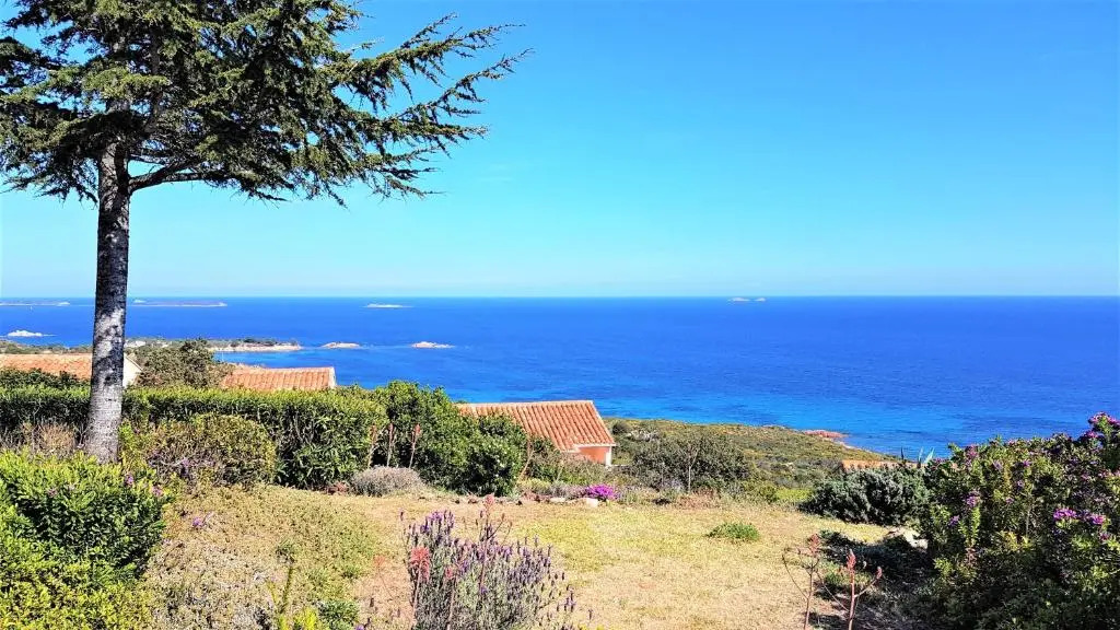 Maison 4 pièces, vue panoramique, piscine, climatisation, près de Palombaggia