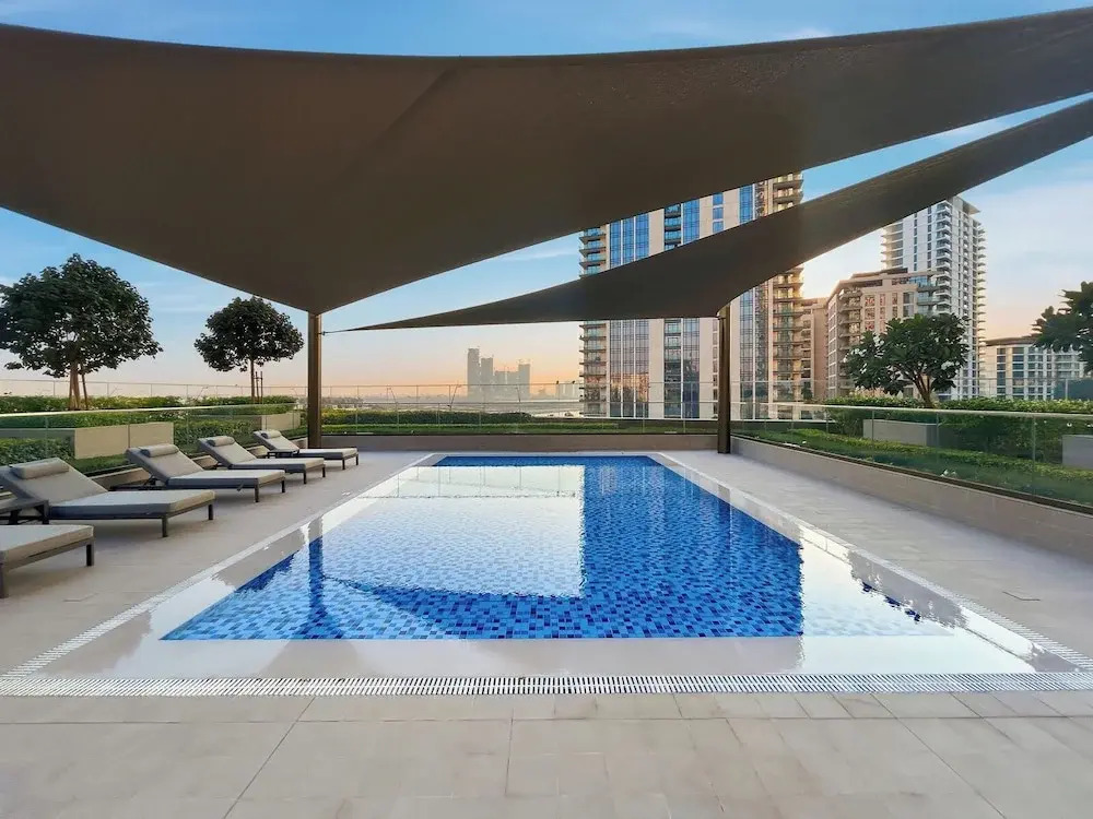 Serene 1BR Escape with Burj Khalifa View
