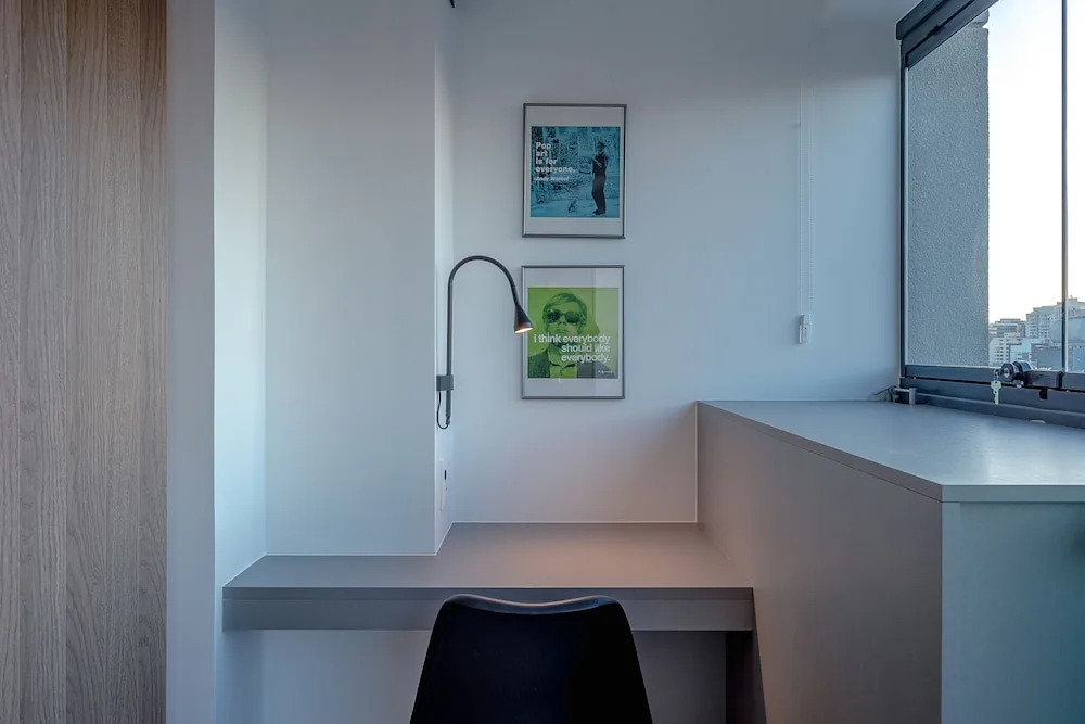 Studio com piscina aquecida e AC