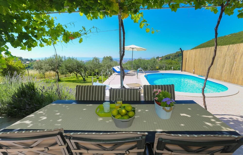 Holiday Home Rupotina with a large yard, pool and a beautiful view