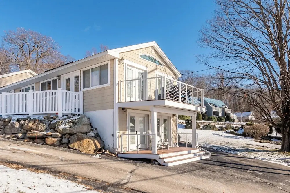 Steps to Beach: Lake-view Laconia Getaway!