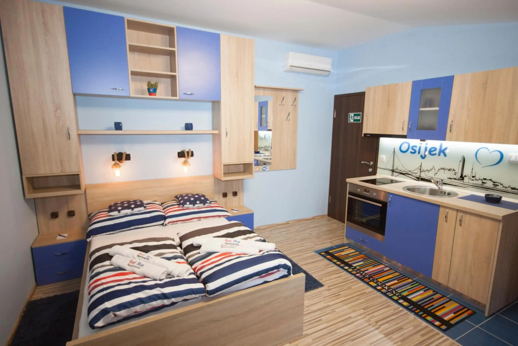 Design Apartments Red Blue