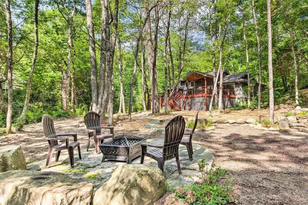 Lake Toxaway Cabin w/ Fire Pit - 1 Mi to Marina