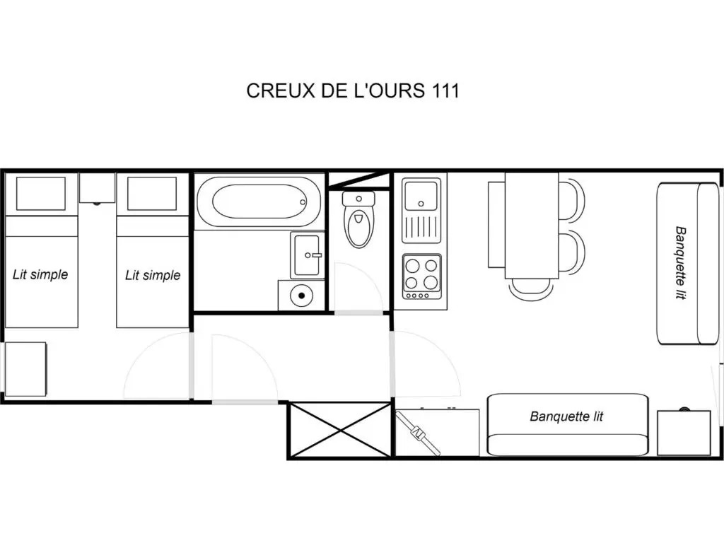 Appartement Méribel, 2 pièces, 4 personnes - FR-1-182-237