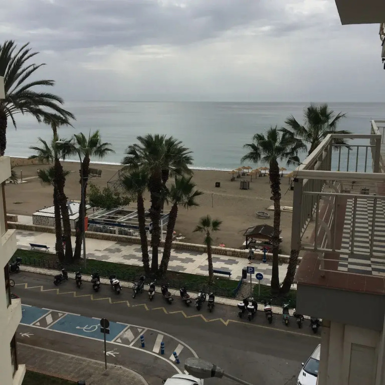 First Line of the Beach in the Center of Malaga