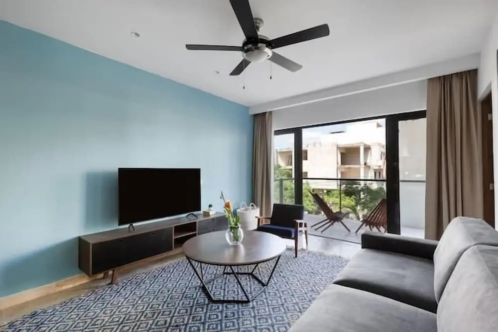 Apartments near the beach pool and gym