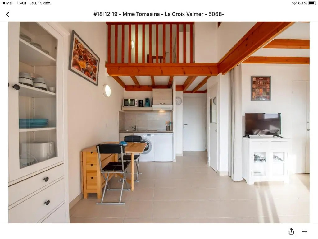 Superbe appartement T1 duplex,vue mer