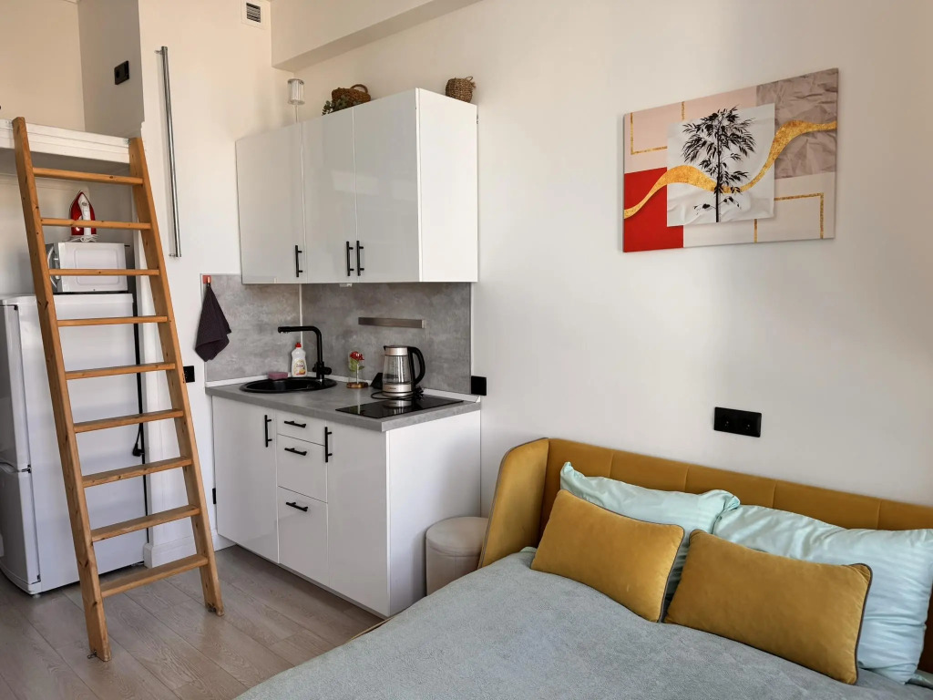 split-level studio with air conditioning