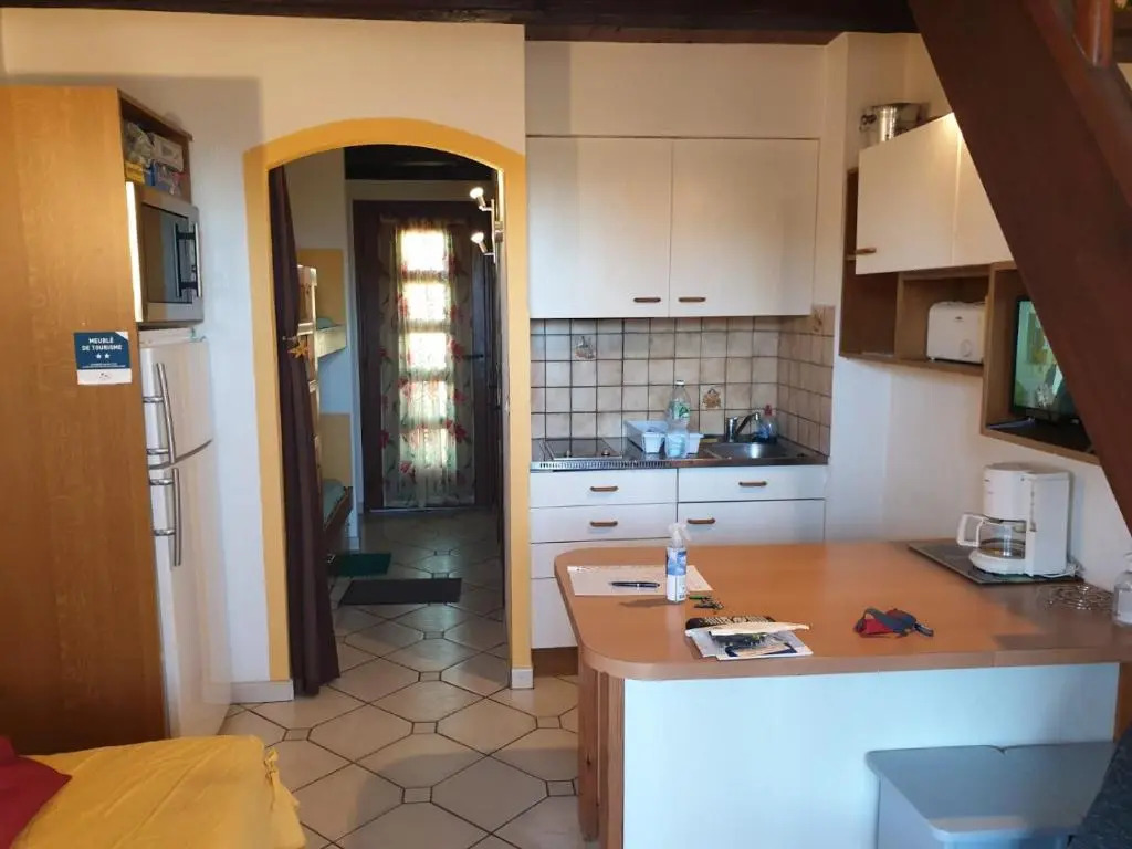 Studio Mezzanine vue port et mer