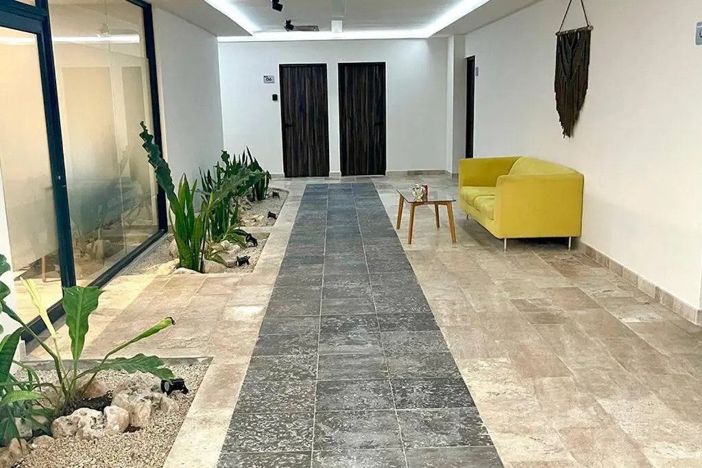 Fresh and Stylish Studio Aldea Zama rooftop pool Mya 109