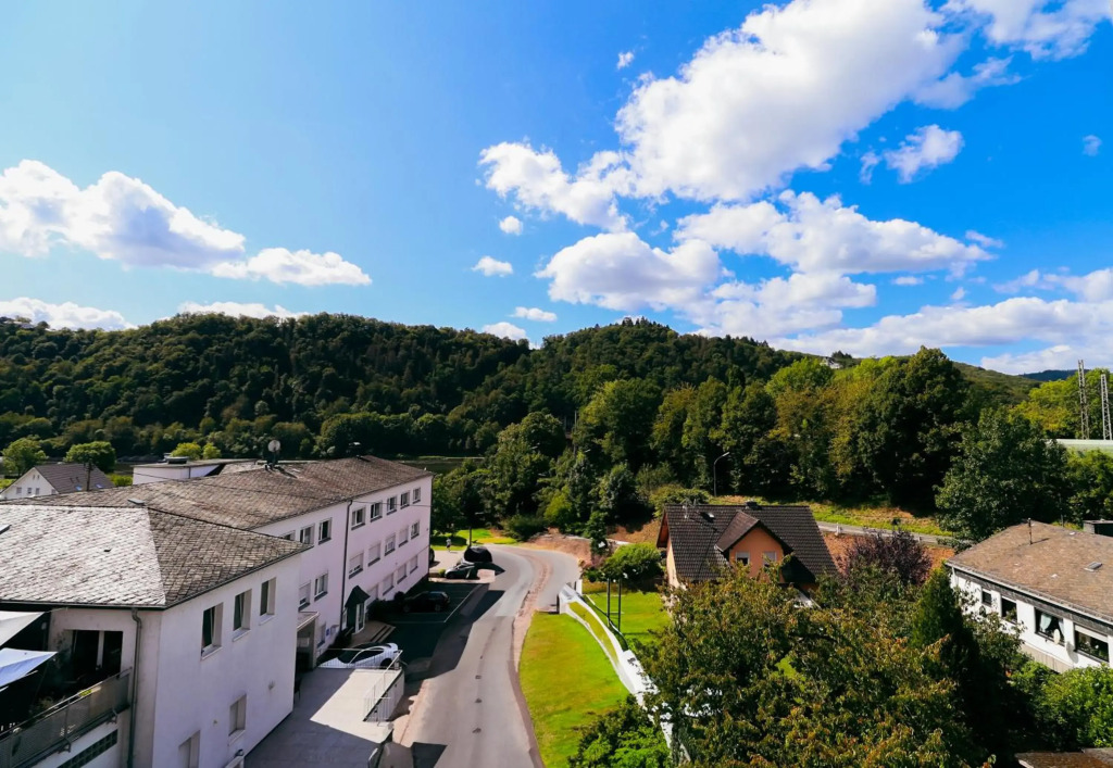 Moderne FeWo SKY Netflix Terrasse Burgblick Boxspringbett Waschtrockner