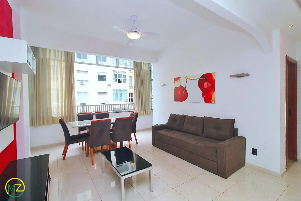 Apartamento moderno de 3 quartos com vista mar para 7 pessoas em Copacabana!