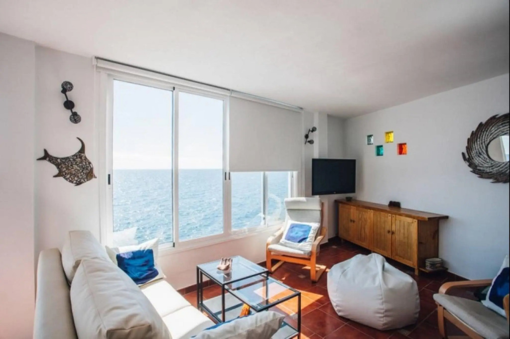 Canary casita next to the Atlantic Ocean