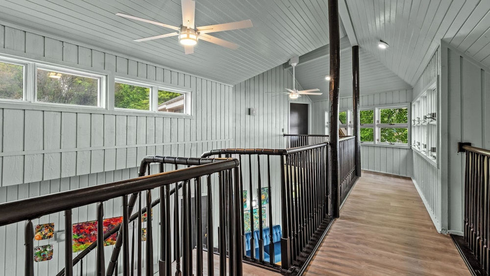 Waterfront Stay w/ Canoes, Deck, Game Room & Lake Views Near Mooresville Renwick Cove by Avantstay