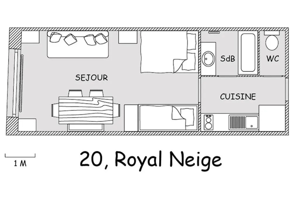 Résidence Royal Neige - Studio pour 4 Personnes 754