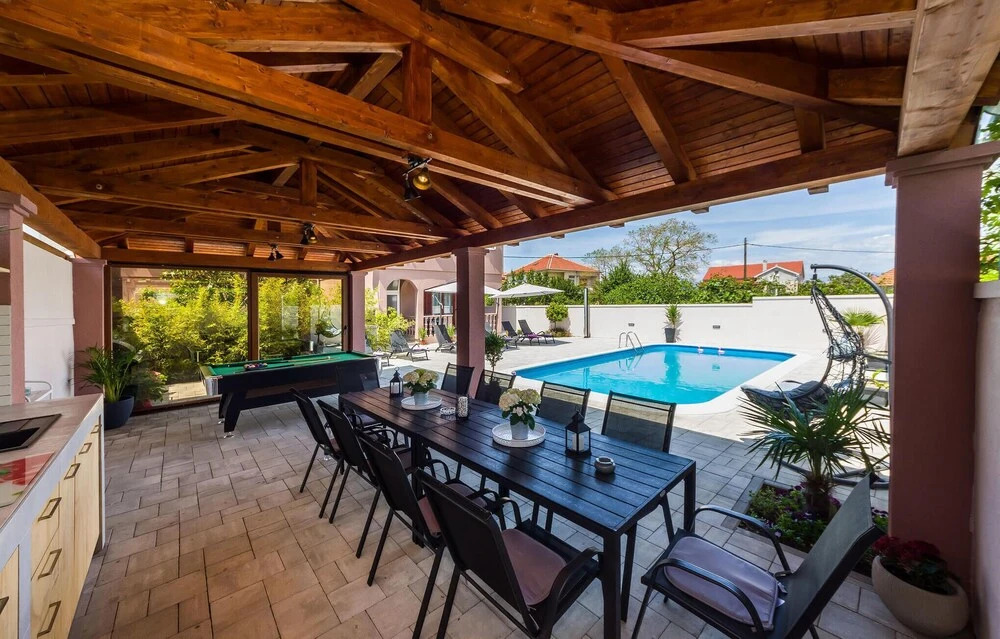 Beautiful Home in Zaton With Wifi, Outdoor Swimming Pool and Heated Swimming Pool