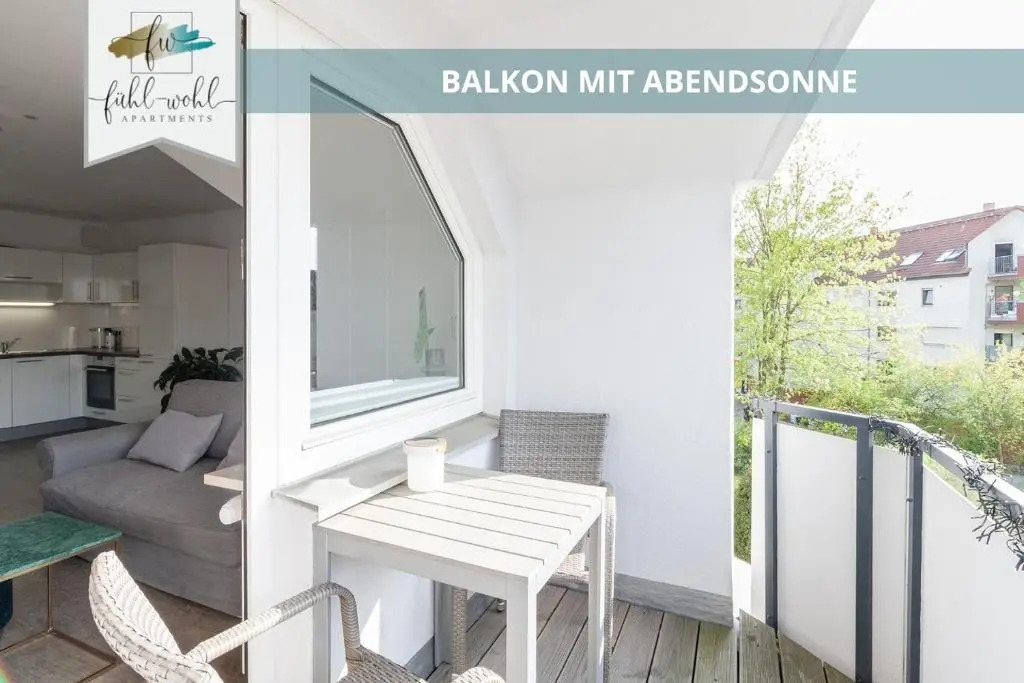 Apartment am Hofgarten - 2 Zi Küche, Duschbad, Balkon und Parkplatz