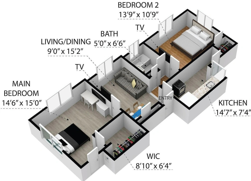 South Beach 2BR Condo Walk to Beach